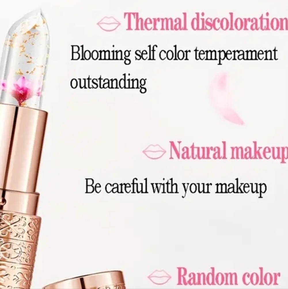 Temperature Activated Petal Color Changing Jelly Lipbalm Lipstick NWT - Picture 6 of 6
